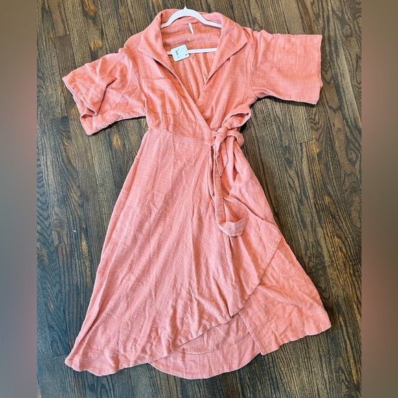 NWT FREE PEOPLE Carefree Days Midi Dress | Savannah Red | MEDIUM - Picture 3 of 4